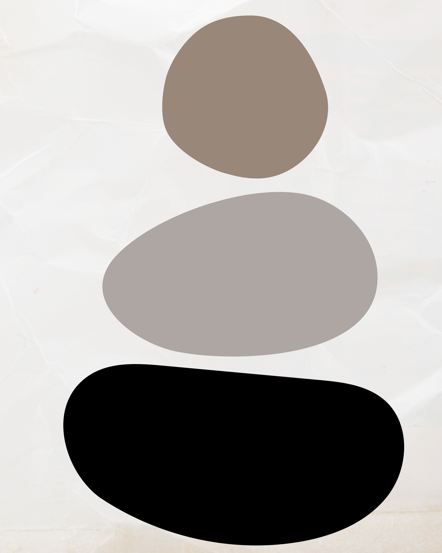 Neutral stone stack wall art print