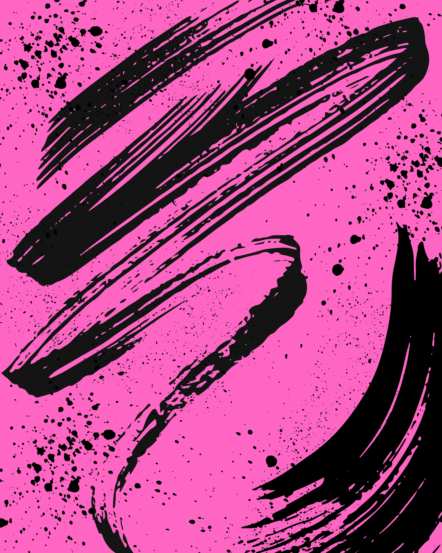 Electric Chaos – Bold Abstract Brushstroke Wall Art (Digital Download)