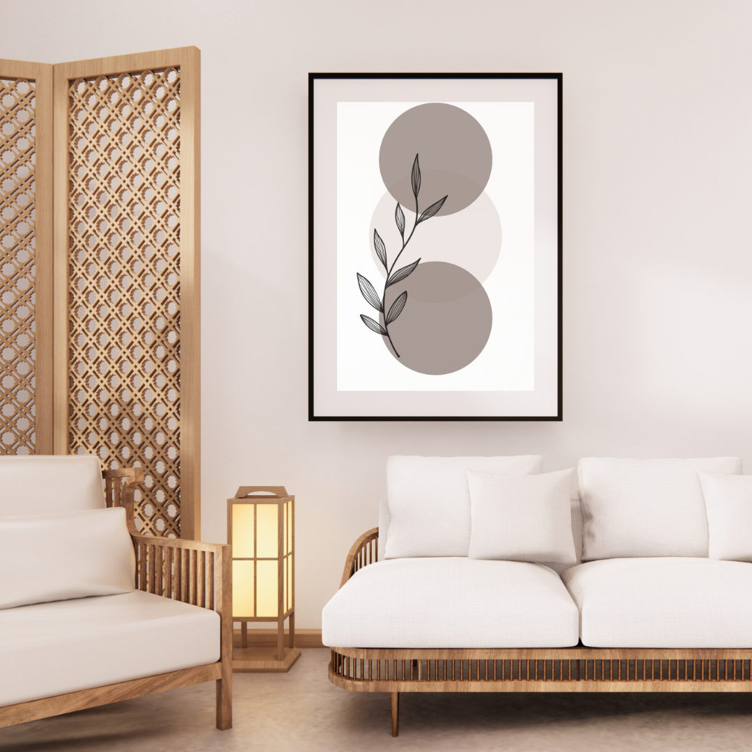 Rooted Calm | Minimalist Botanical Wall Art