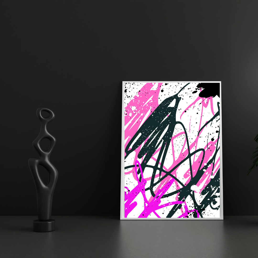 Neon Rebellion – Abstract Graffiti Wall Art (Digital Download)
