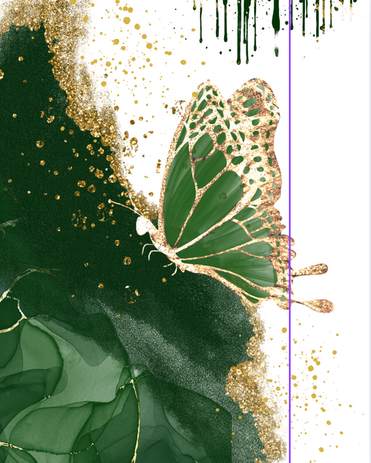 Secret Drop- Green butterfly