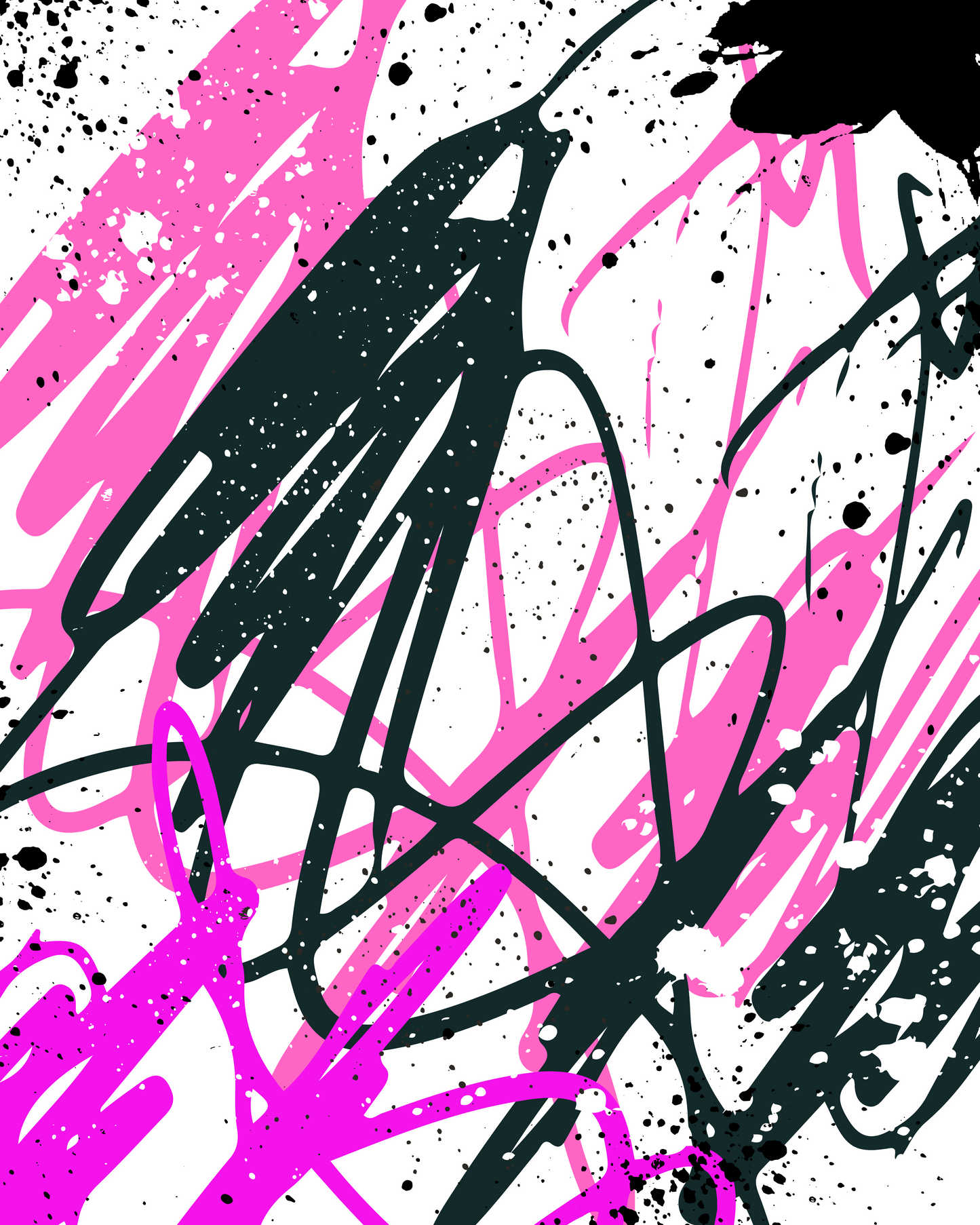 Neon Rebellion – Abstract Graffiti Wall Art (Digital Download)