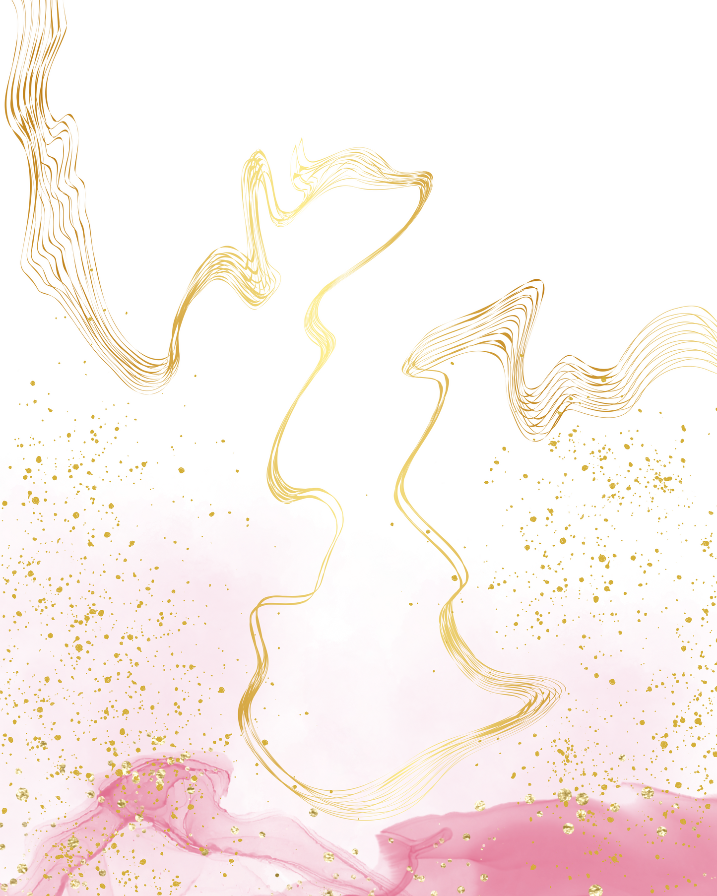 Pink & Gold Dream | Abstract Luxury Art Print